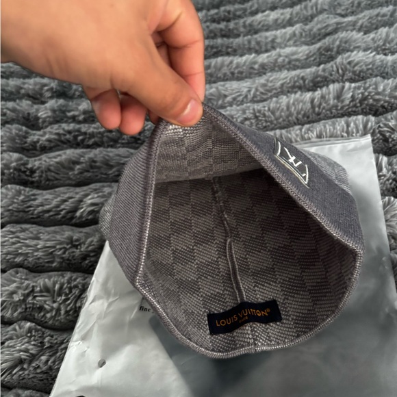 Louis Vuitton Dark Gray Checkered Hat - Picture 3 of 3